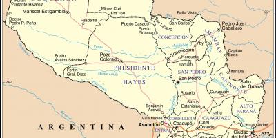 Kaart van Paraguay cateura 